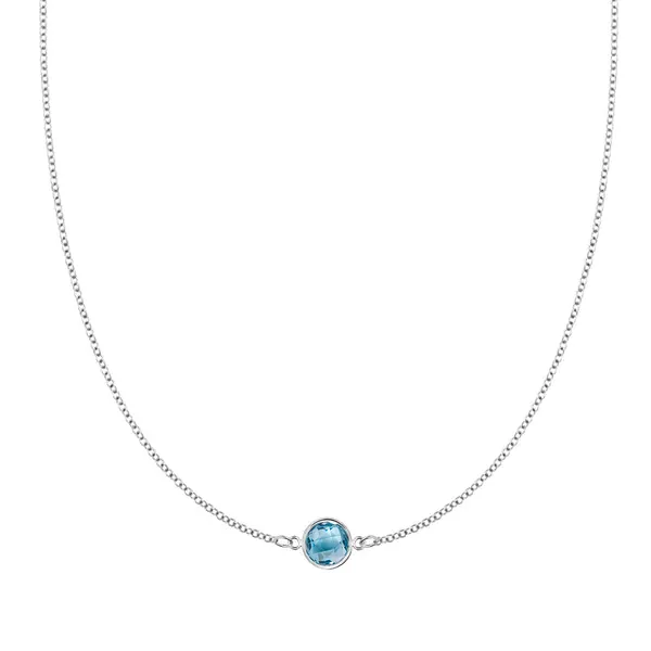 Personalized Grand 1 Birthstone Necklace in 14k Gold sold by Haverhill