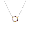 Personalized Rosecliff Small Circle Birthstone Necklace in 14k Gold sold by Haverhill