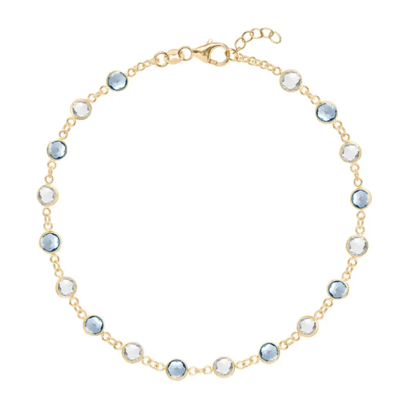 Personalized Newport Birthstone Bracelet in 14k Gold sold by Haverhill