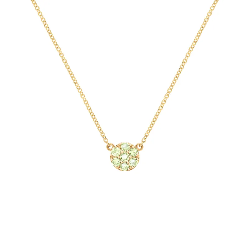 Rosecliff Peridot Mini Necklace in Solid 14k Gold (August) sold by Haverhill