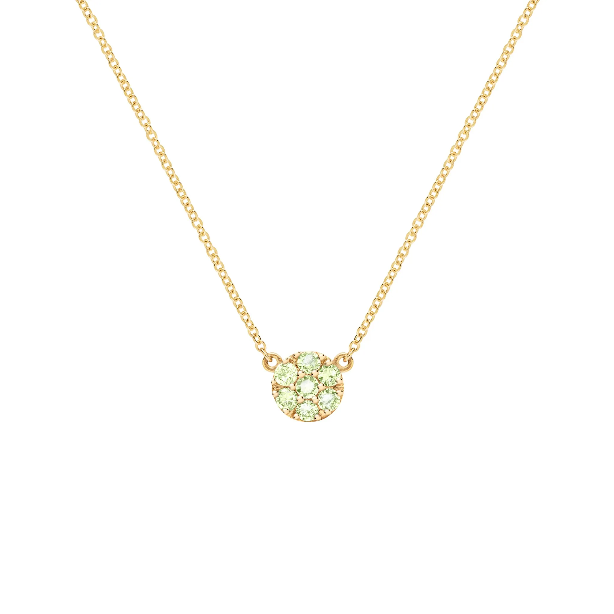 Rosecliff Peridot Mini Necklace in Solid 14k Gold (August) sold by Haverhill