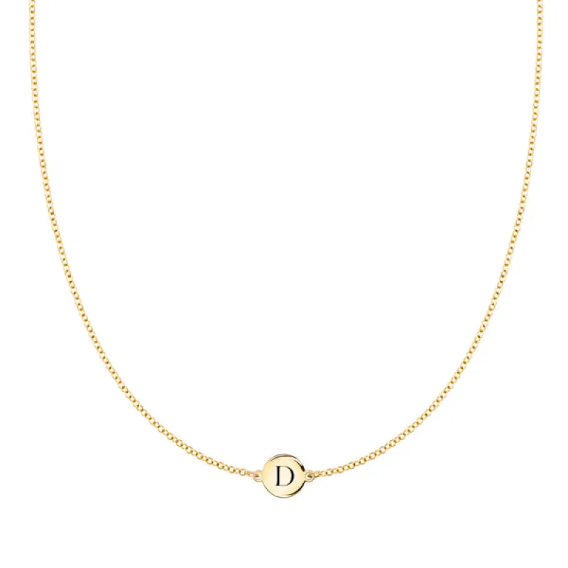Personalized 1 Letter Necklace in 14k Gold sold by Haverhill