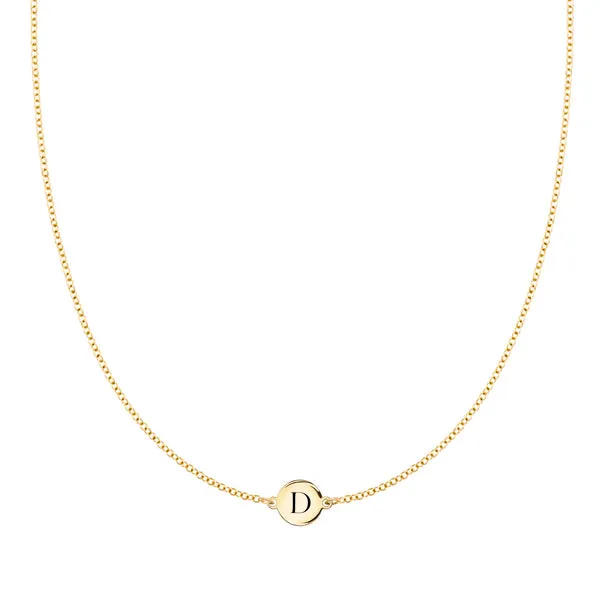 Personalized 1 Letter Necklace in 14k Gold sold by Haverhill