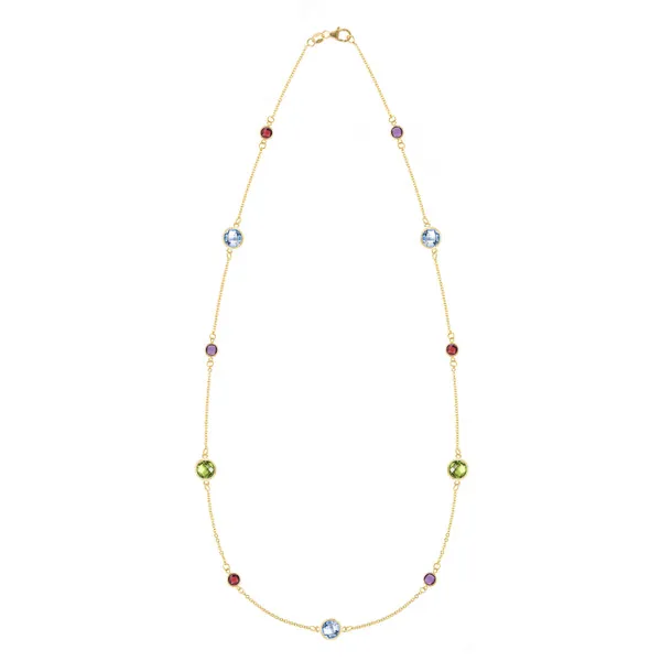 Personalized Bayberry Grand & Classic 11 Stone Necklace in 14k Gold sold by Haverhill