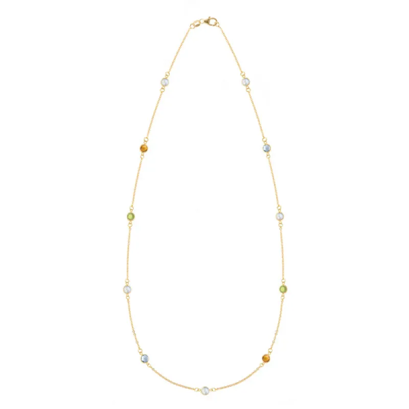 Personalized Bayberry 11 Birthstone Necklace in 14k Gold sold by Haverhill