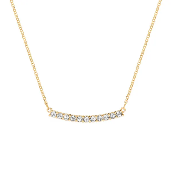 Personalized Rosecliff Bar Necklace in 14k Gold sold by Haverhill