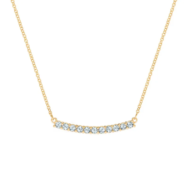 Personalized Rosecliff Bar Necklace in 14k Gold sold by Haverhill