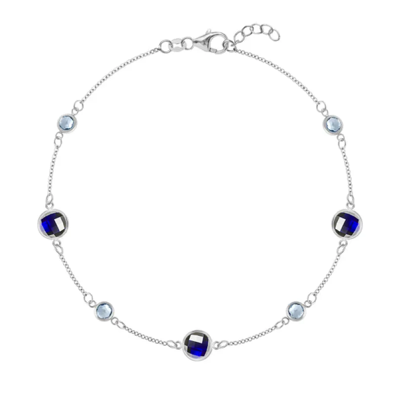 Personalized Bayberry Grand & Classic 7 Stone Bracelet in 14k Gold sold by Haverhill