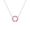 Personalized Rosecliff Small Circle Birthstone Necklace in 14k Gold sold by Haverhill