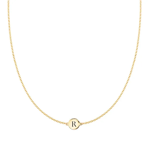 Personalized 1 Letter Necklace in 14k Gold sold by Haverhill