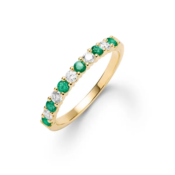 Personalized Rosecliff Birthstone Stackable Ring in 14k Gold sold by Haverhill