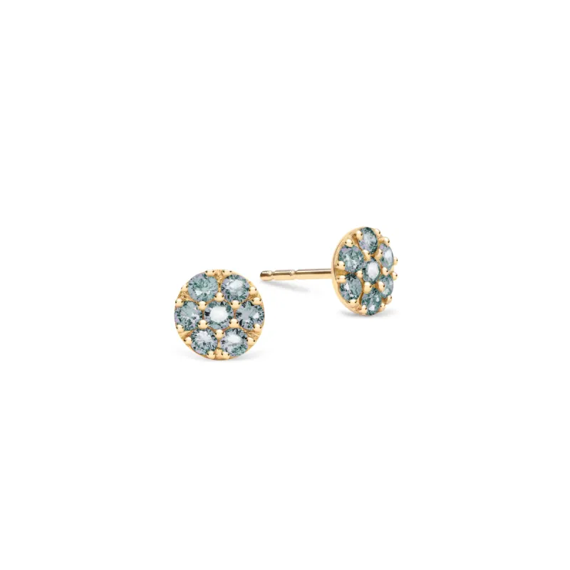 Rosecliff Alexandrite Mini Stud Earrings in Solid 14k Gold (June) sold by Haverhill