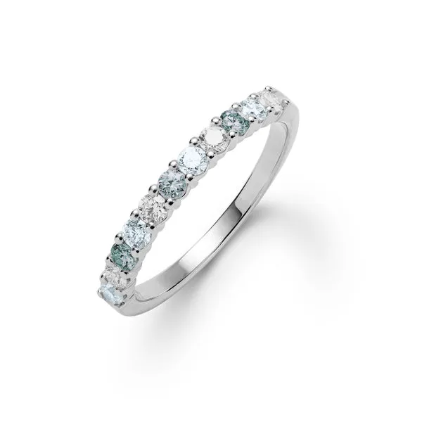 Personalized Rosecliff Birthstone Stackable Ring in 14k Gold sold by Haverhill