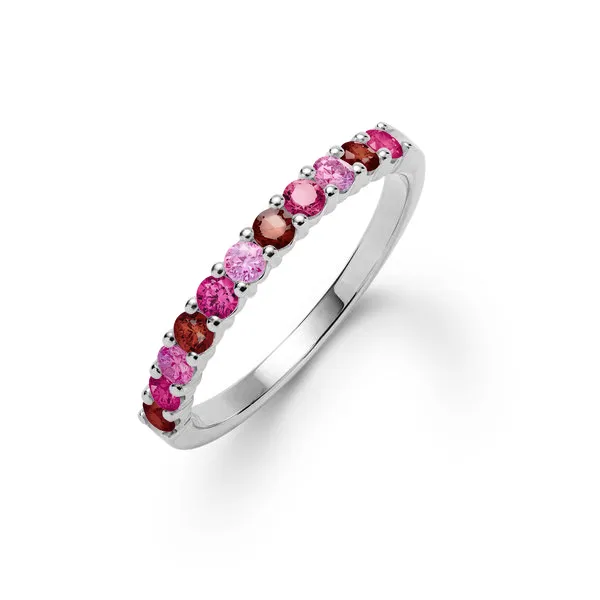 Personalized Rosecliff Birthstone Stackable Ring in 14k Gold sold by Haverhill