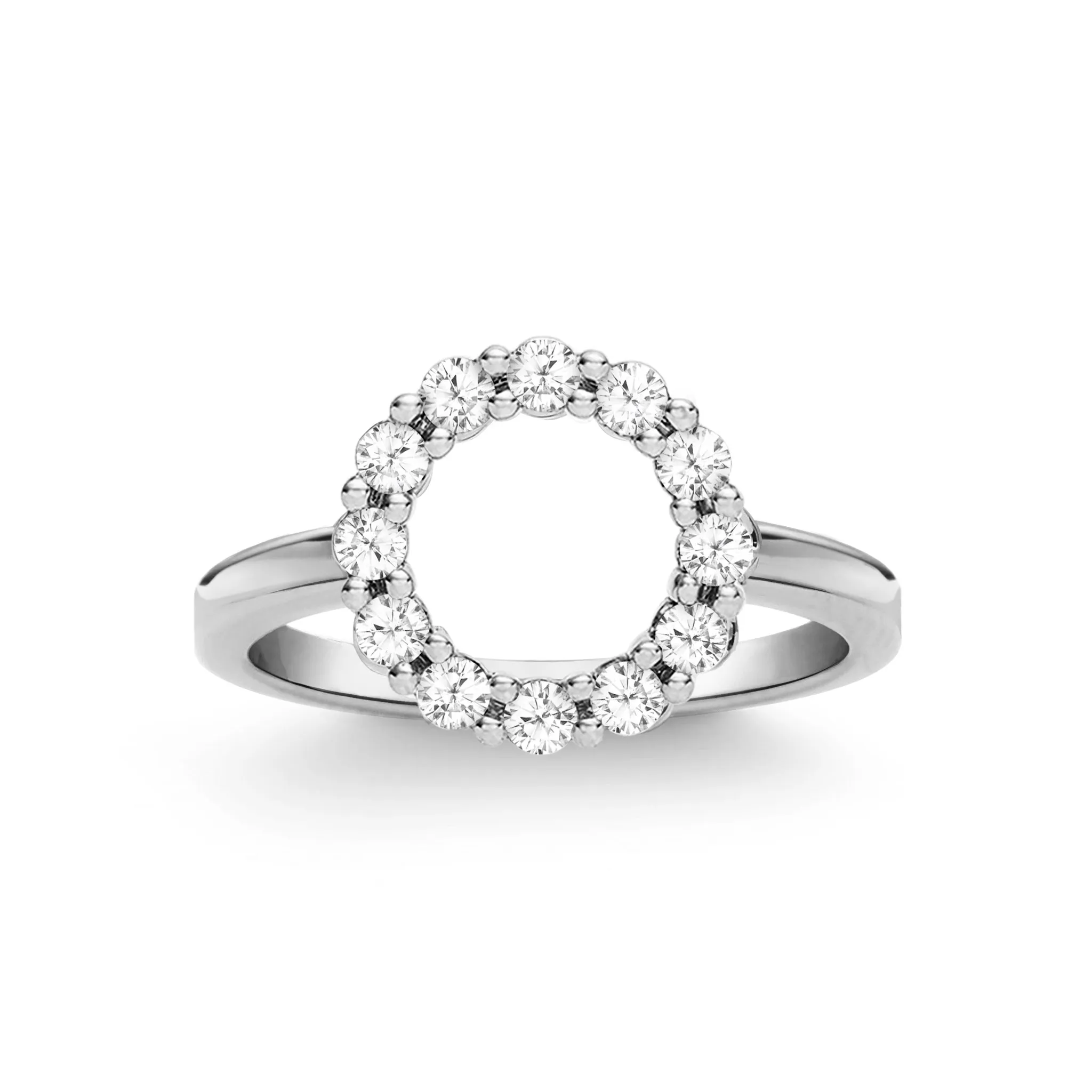 Personalized Rosecliff Small Circle Birthstone Ring in 14k Gold sold by Haverhill product image thumbnail 5