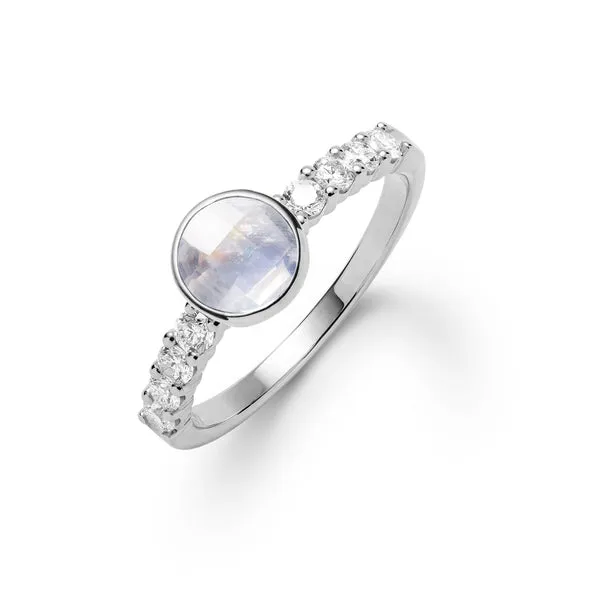 Rosecliff Grand Moonstone Ring in 14k Gold (June) sold by Haverhill