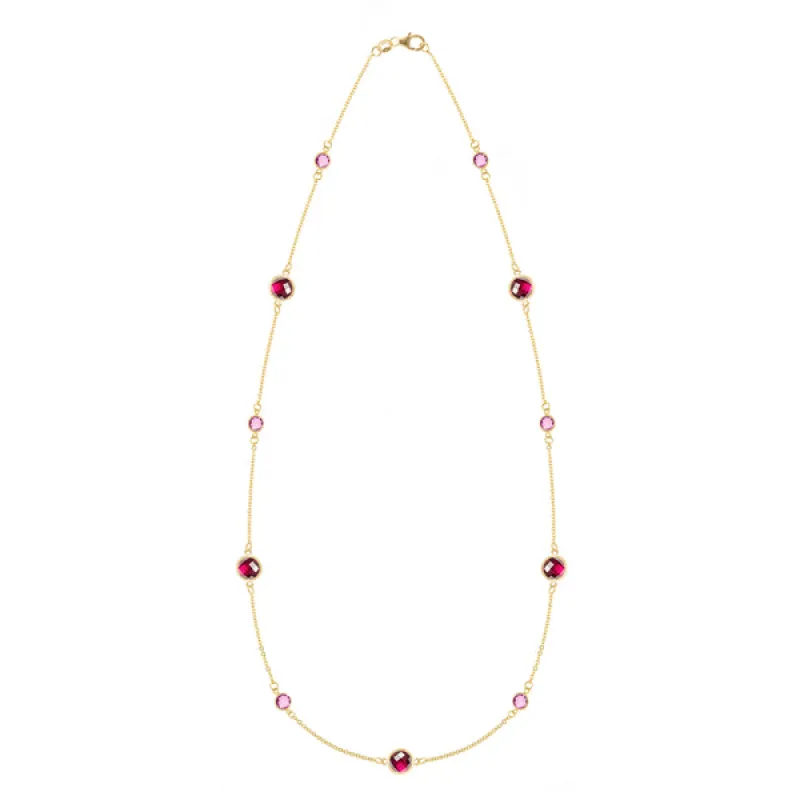 Personalized Bayberry Grand & Classic 11 Stone Necklace in 14k Gold sold by Haverhill