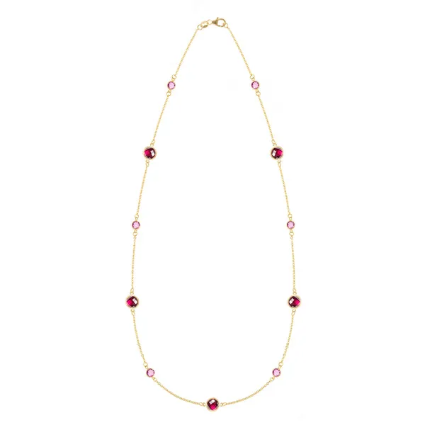 Personalized Bayberry Grand & Classic 11 Stone Necklace in 14k Gold sold by Haverhill