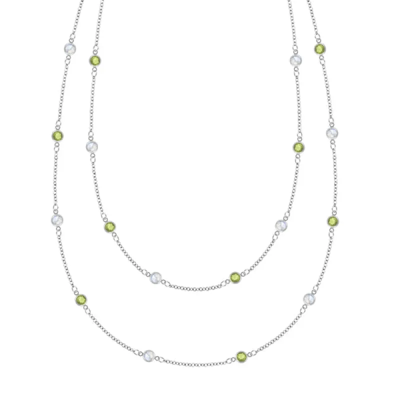 Personalized Bayberry Birthstone Long Necklace in 14k Gold sold by Haverhill