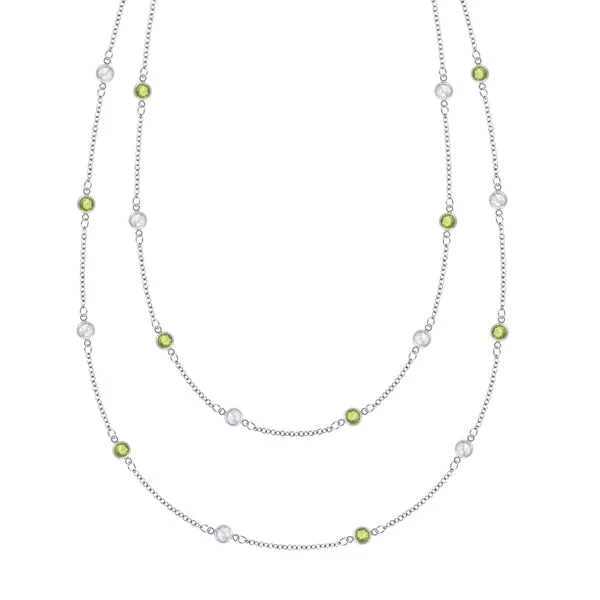 Personalized Bayberry Birthstone Long Necklace in 14k Gold sold by Haverhill