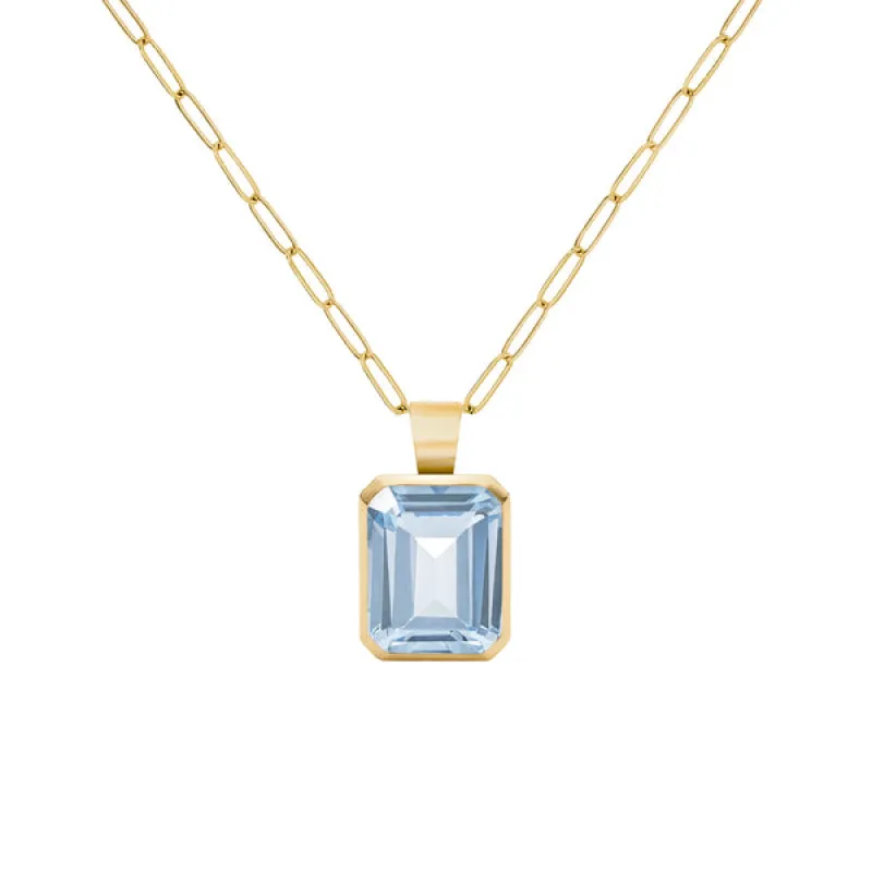Warren Aquamarine Pendant in 14k Gold (March) sold by Haverhill