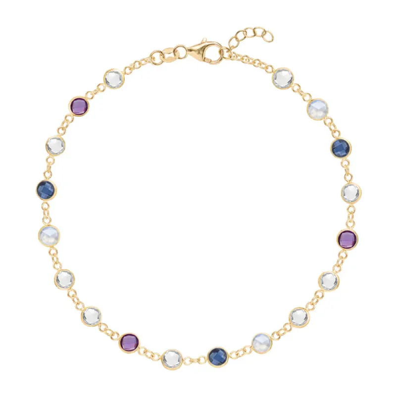 Personalized Newport Birthstone Bracelet in 14k Gold sold by Haverhill