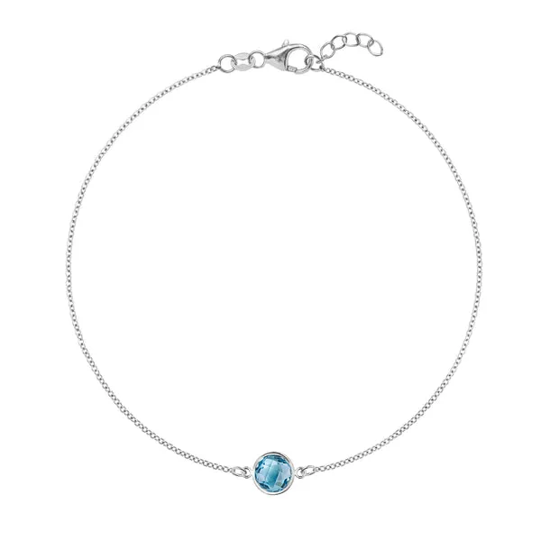 Personalized Grand 1 Birthstone Bracelet in 14k Gold sold by Haverhill
