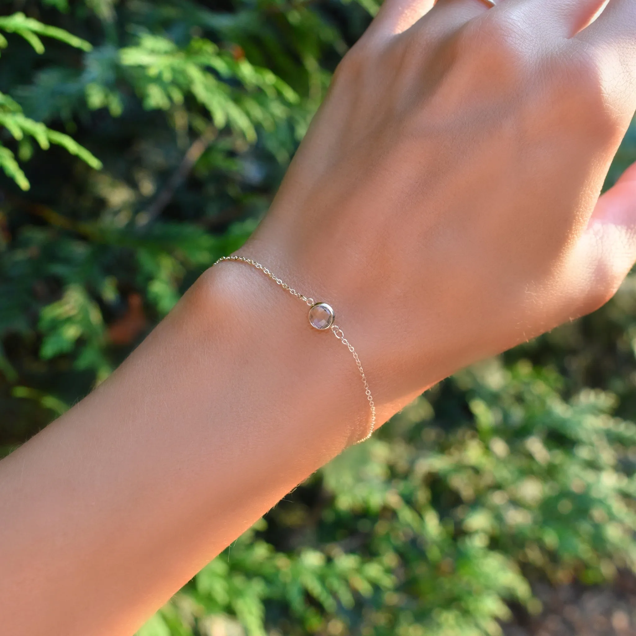 Personalized Grand 1 Birthstone Bracelet in 14k Gold sold by Haverhill product image thumbnail 2