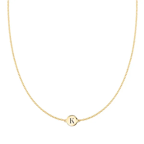 Personalized 1 Letter Necklace in 14k Gold sold by Haverhill