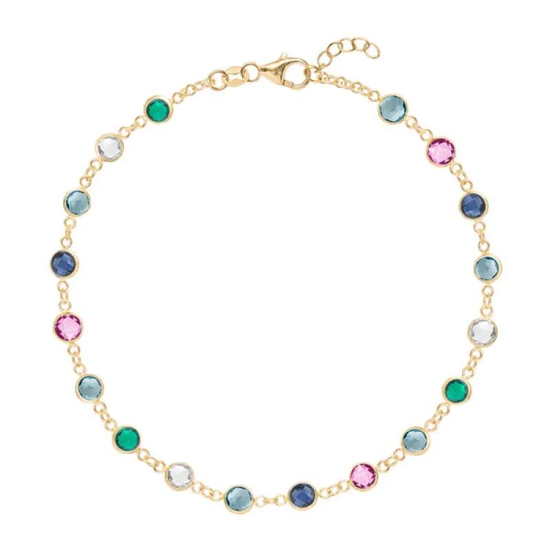 Personalized Newport Birthstone Bracelet in 14k Gold sold by Haverhill