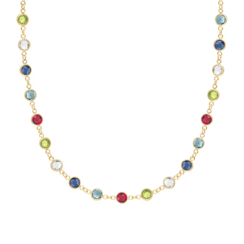 Personalized Newport Birthstone Necklace in 14k Gold sold by Haverhill