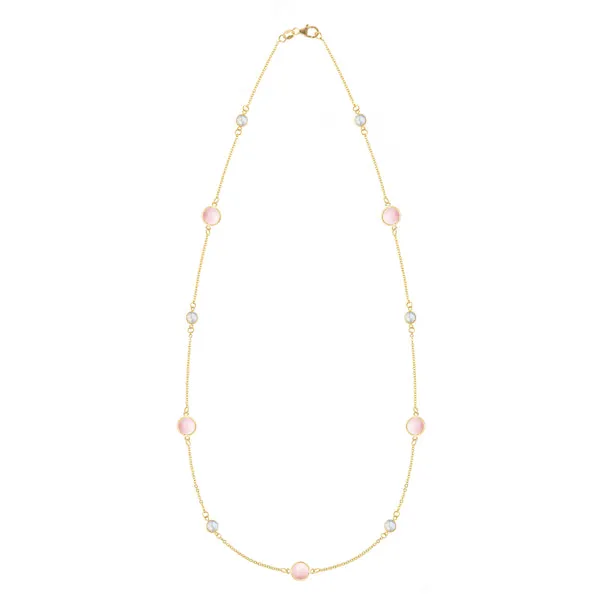 Personalized Bayberry Grand & Classic 11 Stone Necklace in 14k Gold sold by Haverhill