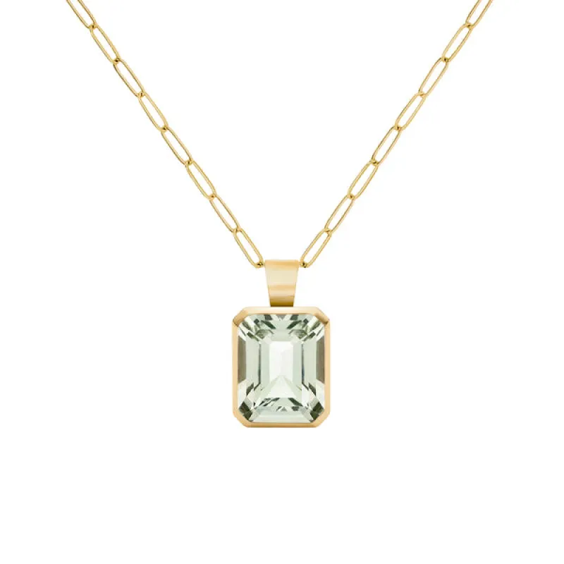 Warren Green Amethyst Pendant in 14k Gold (February) sold by Haverhill