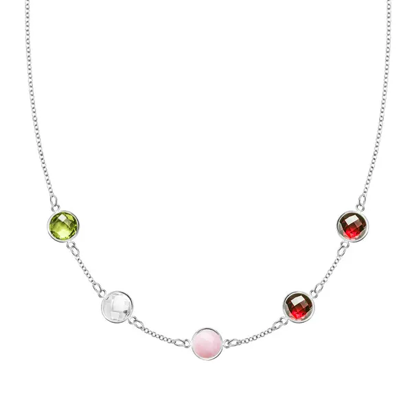 Personalized Grand 5 Birthstone Necklace in 14k Gold sold by Haverhill