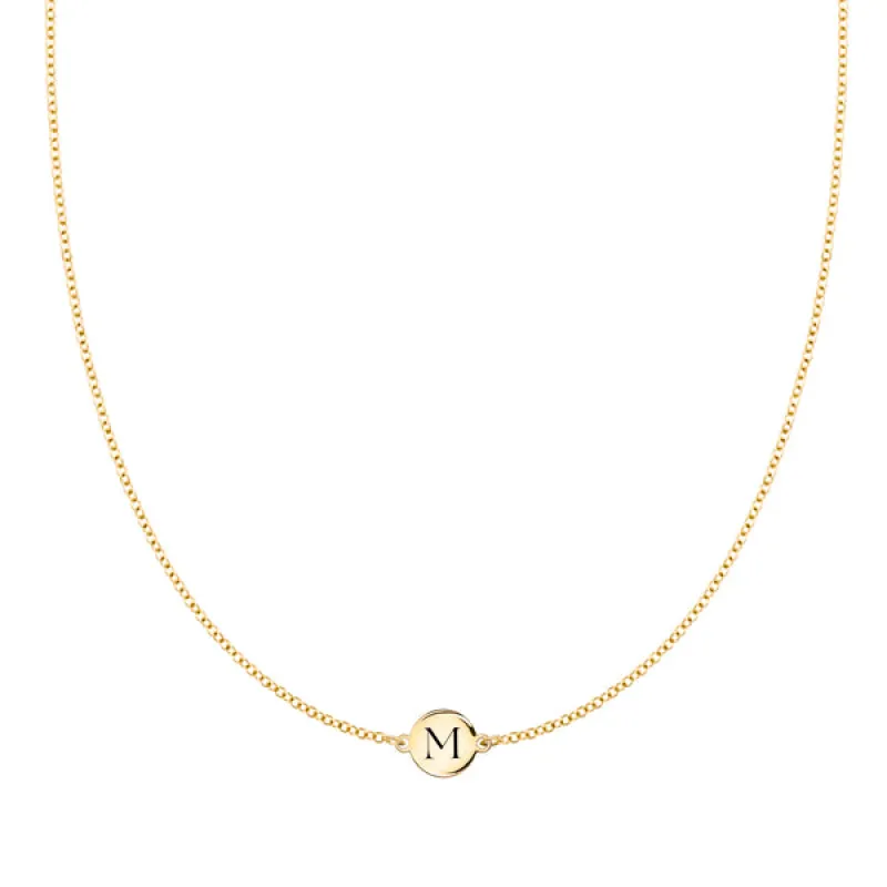 Personalized 1 Letter Necklace in 14k Gold sold by Haverhill