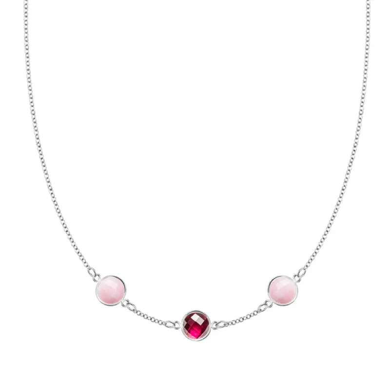 Personalized Grand 3 Birthstone Necklace in 14k Gold sold by Haverhill