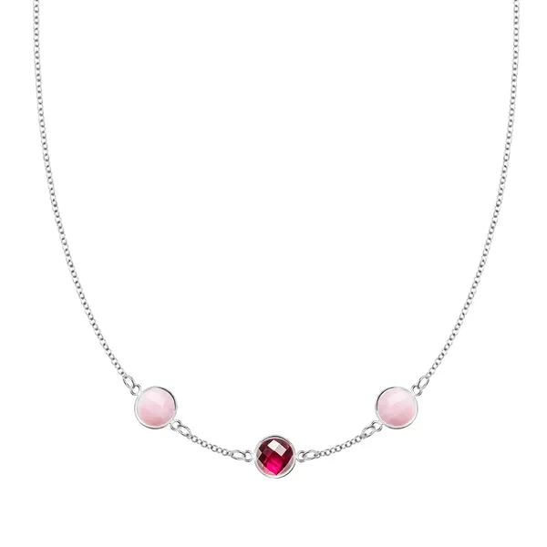 Personalized Grand 3 Birthstone Necklace in 14k Gold sold by Haverhill