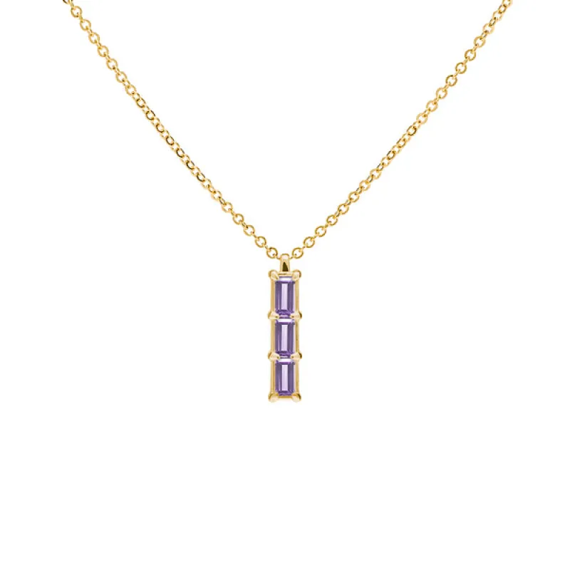 Personalized Providence 3 Birthstone Pendant in 14k Gold sold by Haverhill