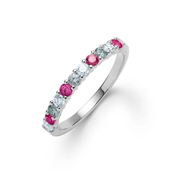 Personalized Rosecliff Birthstone Stackable Ring in 14k Gold sold by Haverhill