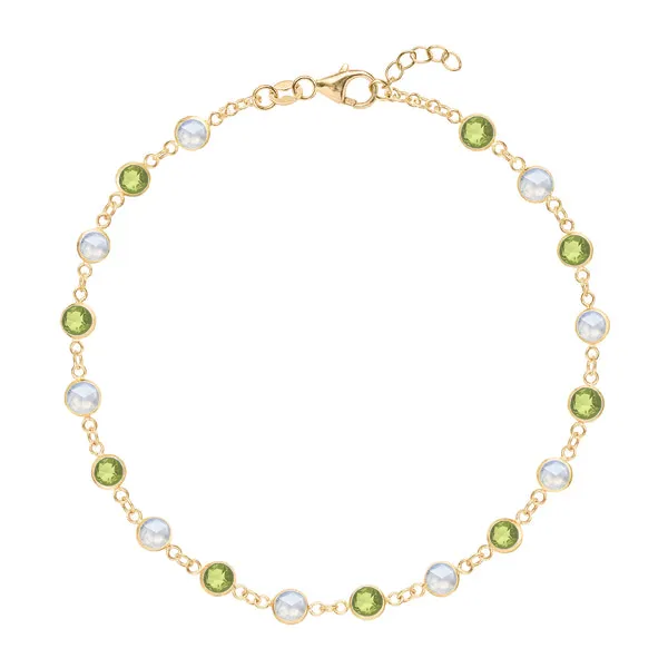 Personalized Newport Birthstone Bracelet in 14k Gold sold by Haverhill