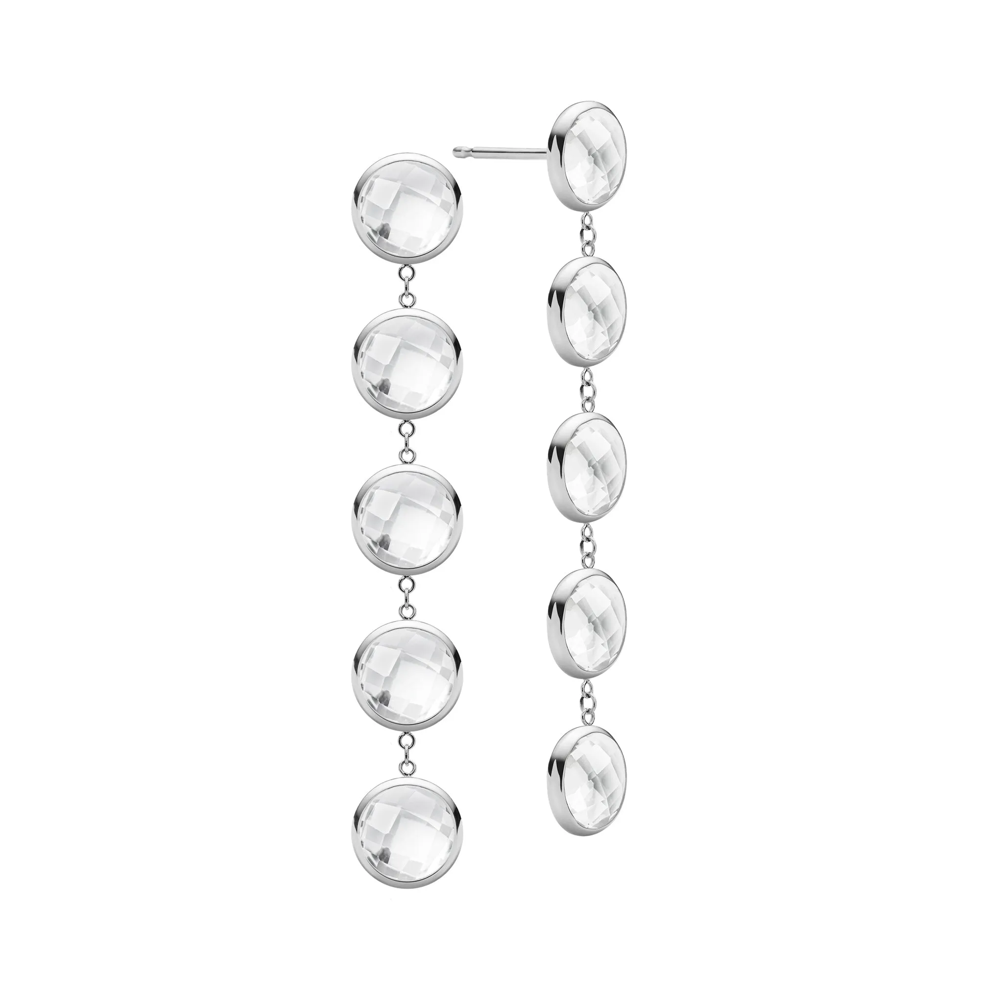 Personalized Grand 5 Birthstone Earrings in 14k Gold sold by Haverhill product image thumbnail 4