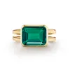 Personalized Warren Horizontal Birthstone Ring in 14k Gold sold by Haverhill