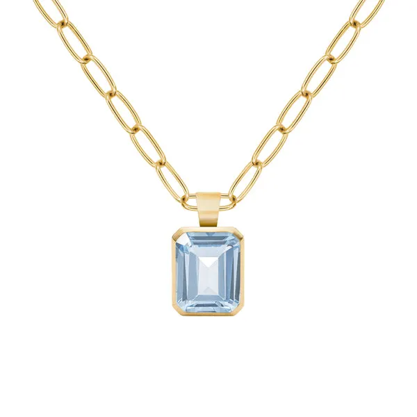 Warren Aquamarine Pendant in 14k Gold (March) sold by Haverhill