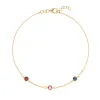 Personalized Classic 3 Birthstone Bracelet in 14k Gold sold by Haverhill