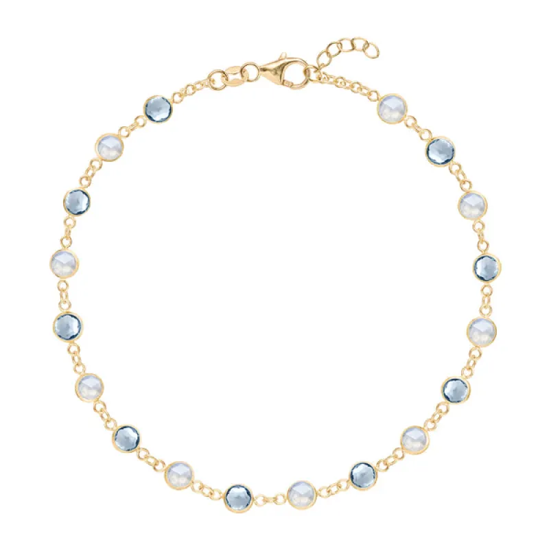 Personalized Newport Birthstone Bracelet in 14k Gold sold by Haverhill