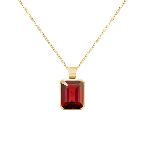 Warren Garnet Pendant in 14k Gold (January) sold by Haverhill