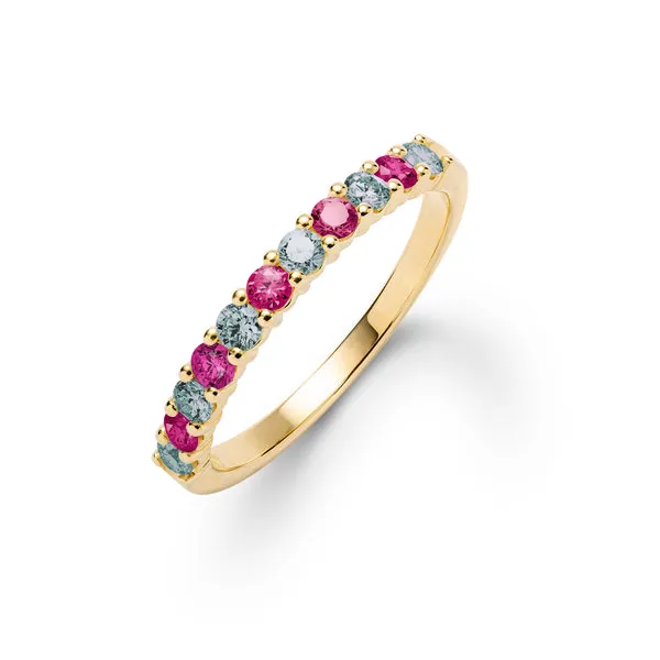 Personalized Rosecliff Birthstone Stackable Ring in 14k Gold sold by Haverhill