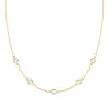 Personalized Classic 5 Birthstone Necklace in 14k Gold sold by Haverhill