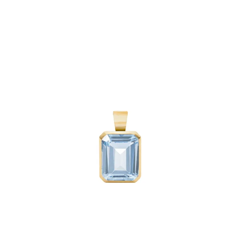 Warren Aquamarine Pendant in 14k Gold (March) sold by Haverhill