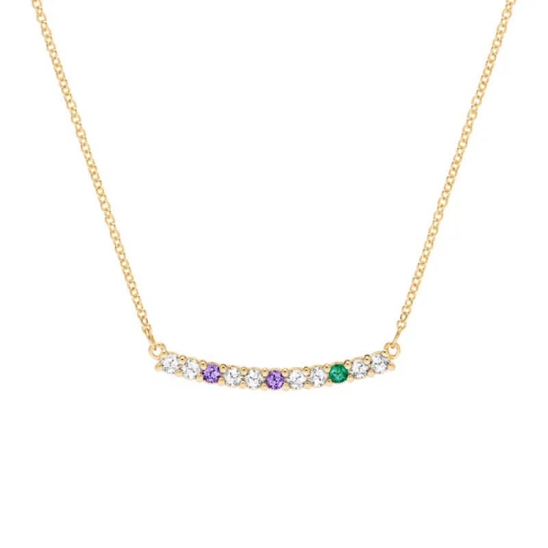 Personalized Rosecliff Bar Necklace in 14k Gold sold by Haverhill